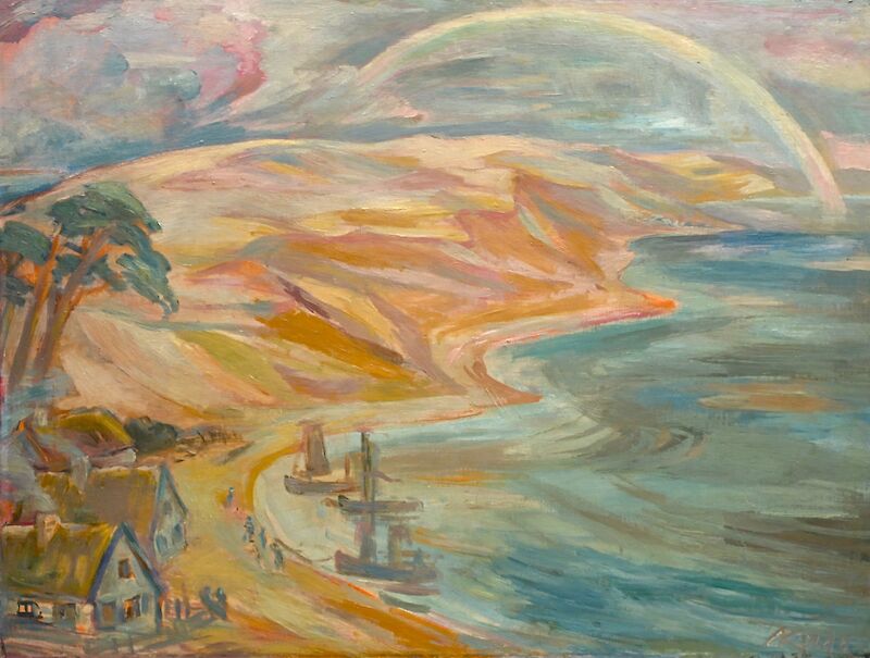 Alexander Kolde, Nehrungsbucht, um 1955 © Ostpreußisches Landesmuseum.