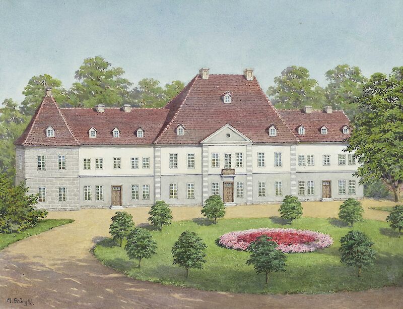 Melanie von Stürgkh, Schloss Steinort um 1840, ca. 1970 entstanden  © Ostpreußisches Landesmuseum